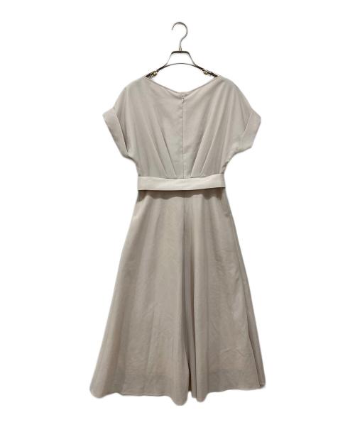 ANAYI（アナイ）ANAYI (アナイ) ドライポプリン フレア ワンピース アイボリー サイズ:36の古着・服飾アイテム