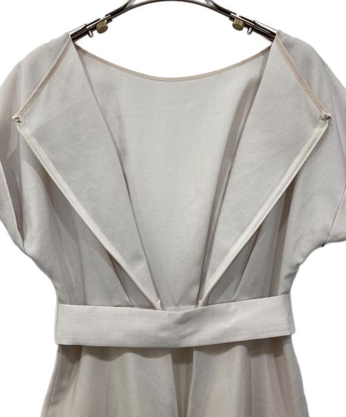 ANAYI（アナイ）ANAYI (アナイ) ドライポプリン フレア ワンピース アイボリー サイズ:36の古着・服飾アイテム