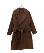 ITTY BITTYイッティビッティ）の古着「ラウンドバイカーコート」｜ブラウン