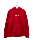 SUPREMEシュプリーム）の古着「バンダナボックスロゴフーデッドスウェットシャツ」｜レッド