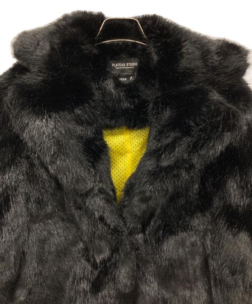 PLATEAU STUDIO（プラテウスタジオ）PLATEAU STUDIO (プラテウスタジオ) フェイクファージャケット ブラック サイズ:Freeの古着・服飾アイテム