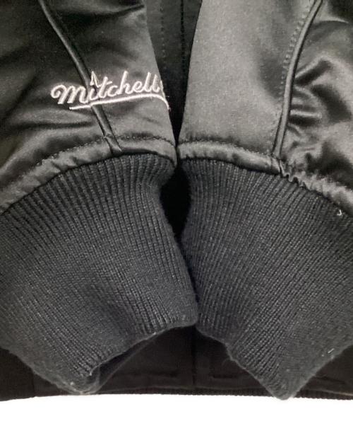 SUPREME（シュプリーム）SUPREME (シュプリーム) MITCHELL & NESS (ミッチェルアンドネス) シークイン ロゴ バーシティージャケット ブラック サイズ:Sの古着・服飾アイテム