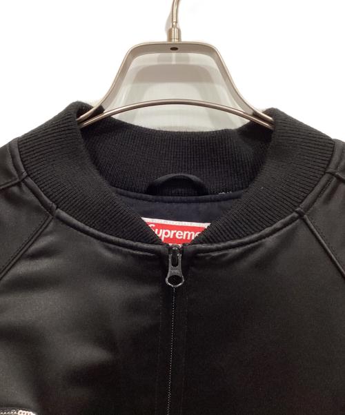 SUPREME（シュプリーム）SUPREME (シュプリーム) MITCHELL & NESS (ミッチェルアンドネス) シークイン ロゴ バーシティージャケット ブラック サイズ:Sの古着・服飾アイテム