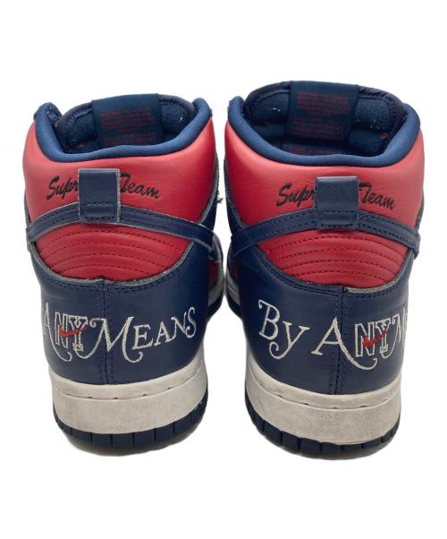 NIKE（ナイキ）NIKE (ナイキ) Supreme (シュプリーム) ハイカットスニーカー レッド×ネイビー サイズ:25㎝の古着・服飾アイテム