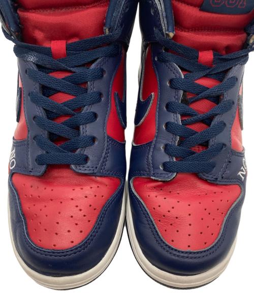 NIKE（ナイキ）NIKE (ナイキ) Supreme (シュプリーム) ハイカットスニーカー レッド×ネイビー サイズ:25㎝の古着・服飾アイテム