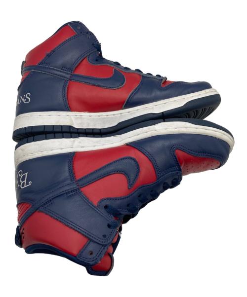 NIKE（ナイキ）NIKE (ナイキ) Supreme (シュプリーム) ハイカットスニーカー レッド×ネイビー サイズ:25㎝の古着・服飾アイテム