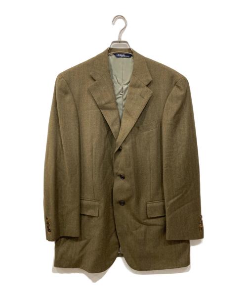 POLO RALPH LAUREN（ポロ・ラルフローレン）POLO RALPH LAUREN (ポロ・ラルフローレン) ウールテーラードジャケット ブラウン サイズ:C96-W86-T175 AB6の古着・服飾アイテム
