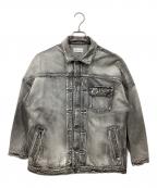 upper hightsアッパーハイツ）の古着「ルーズフィットデニムジャケット」｜グレー