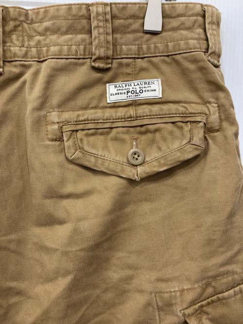 POLO RALPH LAUREN（ポロ・ラルフローレン）POLO RALPH LAUREN (ポロ・ラルフローレン) ハーフカーゴパンツ ベージュ サイズ:34の古着・服飾アイテム