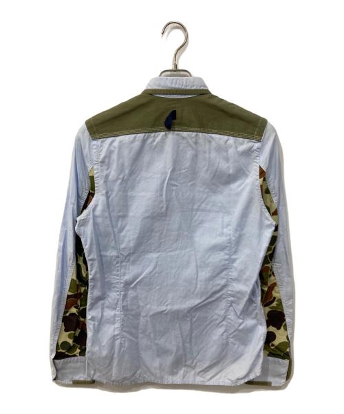 JUNYA WATANABE MAN（ジュンヤワタナベマン）JUNYA WATANABE MAN (ジュンヤワタナベマン) 切替シャツ ブルー サイズ:Sの古着・服飾アイテム