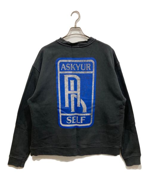 askyurself（アスクユアセルフ）askyurself (アスクユアセルフ) クルーネックスウェット グレー サイズ:Mの古着・服飾アイテム