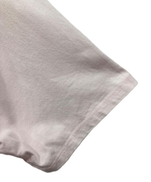 maison kitsune（メゾンキツネ）MAISON KITSUNE (メゾンキツネ) 刺繍ロゴTシャツ ピンク サイズ:XSの古着・服飾アイテム