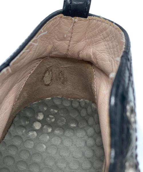 MIU MIU（ミュウミュウ）MIU MIU (ミュウミュウ) メタルトゥハイカットスニーカー ブラック×シルバー サイズ:38の古着・服飾アイテム