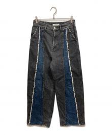 jieda（ジエダ）の古着「スイッチングオーバーデニムパンツ」｜グレー