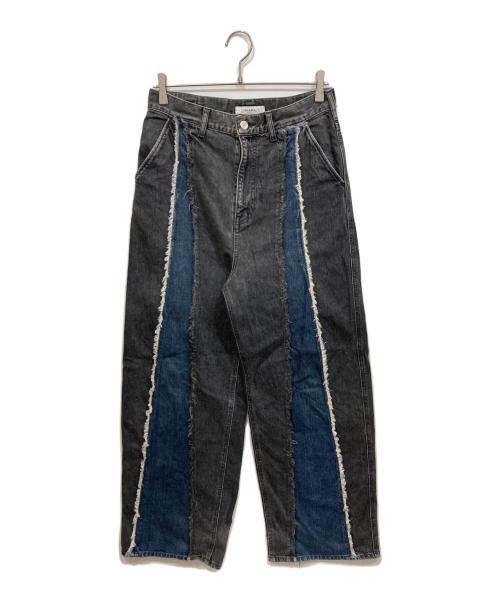 jieda（ジエダ）Jieda (ジエダ) スイッチングオーバーデニムパンツ グレー サイズ:1の古着・服飾アイテム