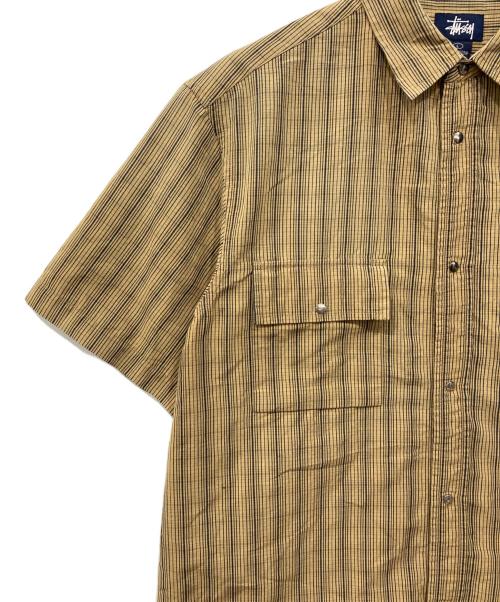 OLD STUSSY（オールドステューシー）OLD STUSSY (オールドステューシー) 半袖チェックシャツ イエロー サイズ:Lの古着・服飾アイテム