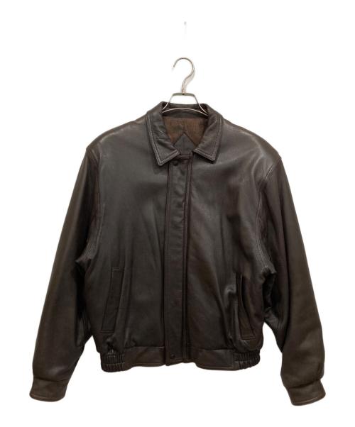 BROOKS BROTHERS（ブルックスブラザーズ）BROOKS BROTHERS (ブルックスブラザーズ) レザージャケット ブラウン サイズ:40の古着・服飾アイテム