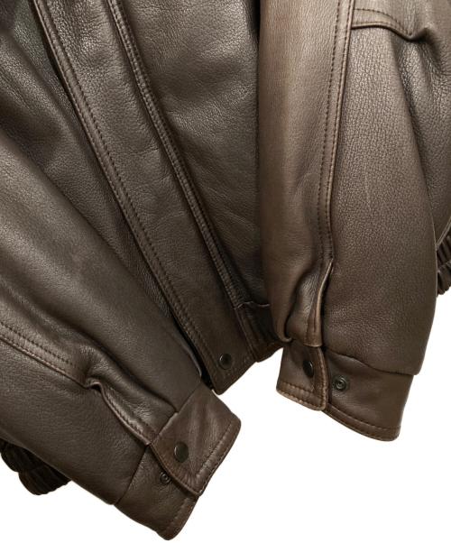 BROOKS BROTHERS（ブルックスブラザーズ）BROOKS BROTHERS (ブルックスブラザーズ) レザージャケット ブラウン サイズ:40の古着・服飾アイテム