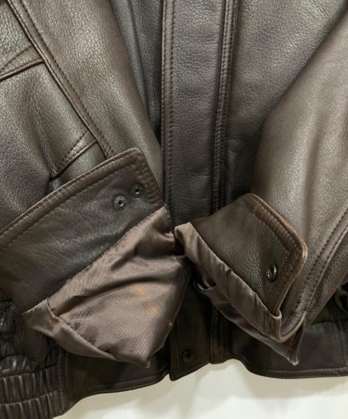 BROOKS BROTHERS（ブルックスブラザーズ）BROOKS BROTHERS (ブルックスブラザーズ) レザージャケット ブラウン サイズ:40の古着・服飾アイテム