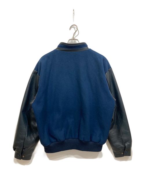 canada sportswear（カナダ スポーツウェア）canada sportswear (カナダ スポーツウェア) 袖レザージャケット ネイビー×ブラック サイズ:Lの古着・服飾アイテム