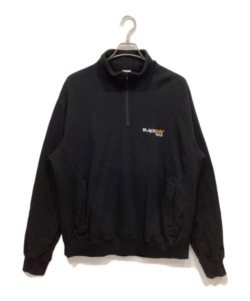 THE BLACK EYE PATCH（ブラックアイパッチ）THE BLACK EYE PATCH (ブラックアイパッチ) ハーフジップスウェット ブラック サイズ:Lの古着・服飾アイテム