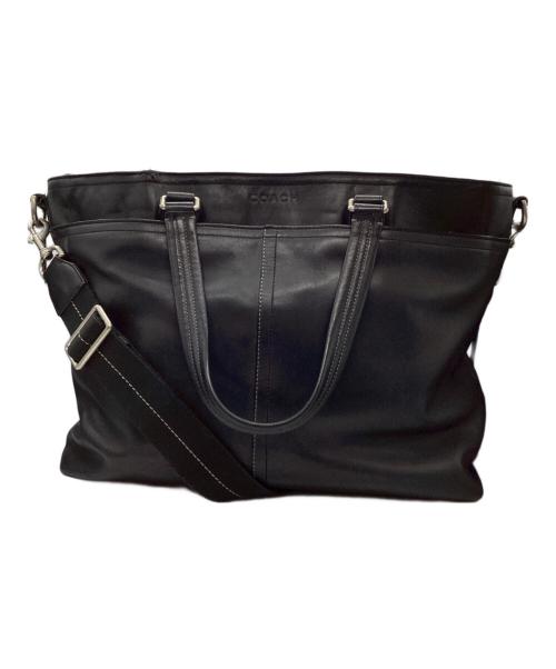 COACH（コーチ）COACH (コーチ) 2WAY レザートートバッグ ブラックの古着・服飾アイテム
