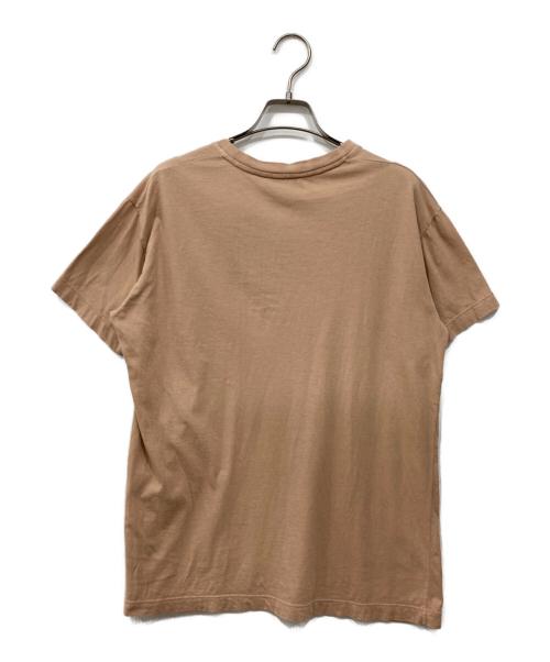 N°21（ヌメロヴェントゥーノ）N°21 (ヌメロヴェントゥーノ) レザーパッチＴシャツ ベージュ サイズ:40の古着・服飾アイテム