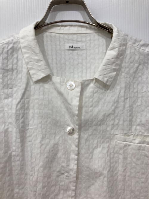 H&bypool（－）H&byPOOL (－) オープンカラーシャツ ホワイト サイズ:Freeの古着・服飾アイテム