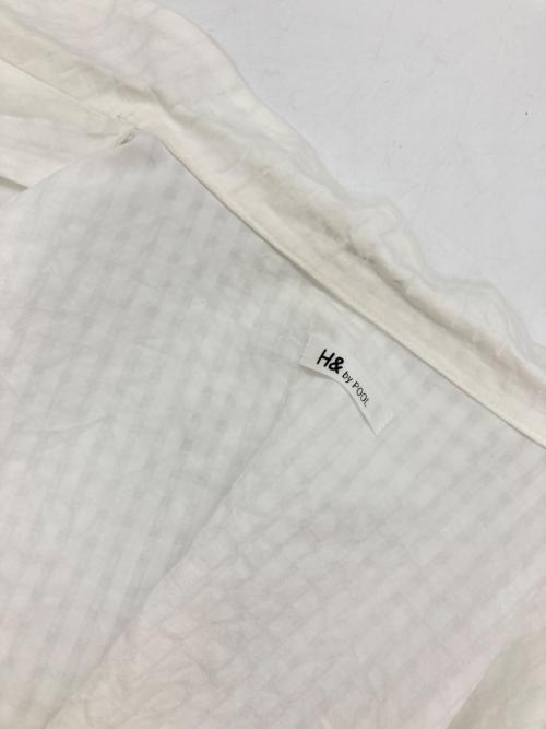 H&bypool（－）H&byPOOL (－) オープンカラーシャツ ホワイト サイズ:Freeの古着・服飾アイテム