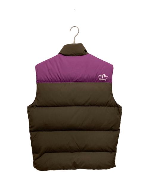 stussy（ステューシー）stussy (ステューシー) ダウンベスト ブラウン サイズ:Mの古着・服飾アイテム