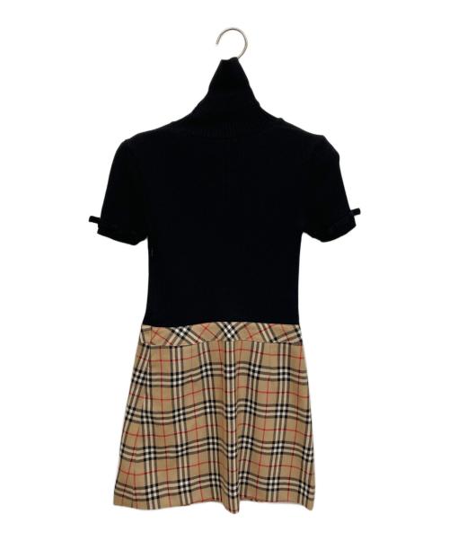BURBERRY LONDON（バーバリーロンドン）BURBERRY LONDON (バーバリーロンドン) ノバチェックニットワンピース ベージュ サイズ:140Aの古着・服飾アイテム