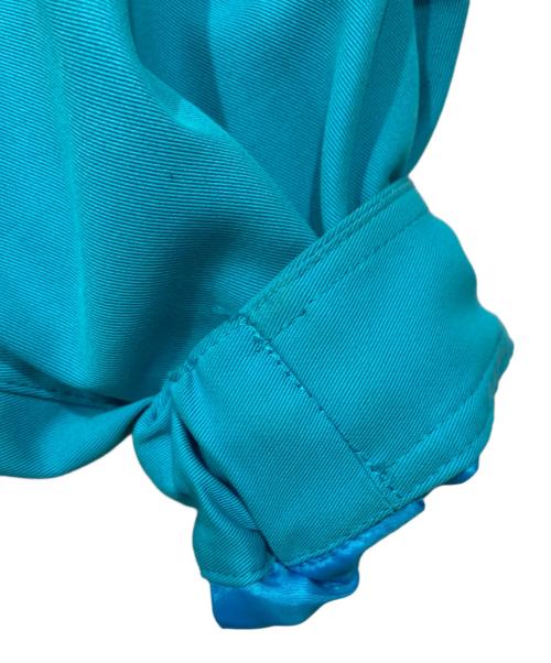 SHIPS（シップス）SHIPS (シップス) 強撚ギャバスタンドカラーハーフコート ブルー サイズ:36の古着・服飾アイテム