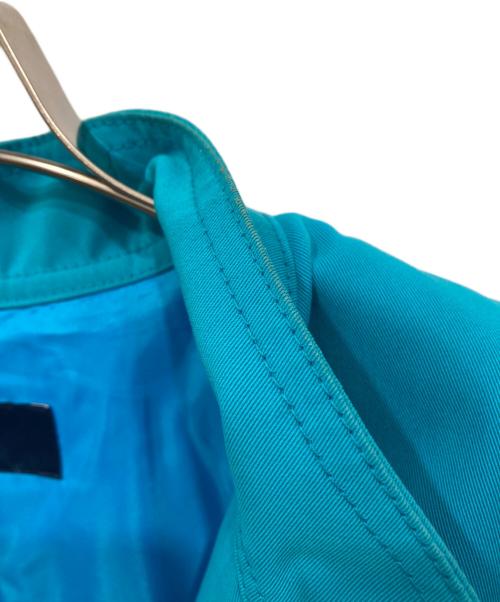 SHIPS（シップス）SHIPS (シップス) 強撚ギャバスタンドカラーハーフコート ブルー サイズ:36の古着・服飾アイテム