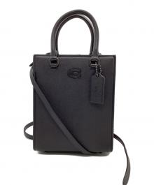COACH（コーチ）の古着「キャンバス ディテール バッグ」｜ブラック