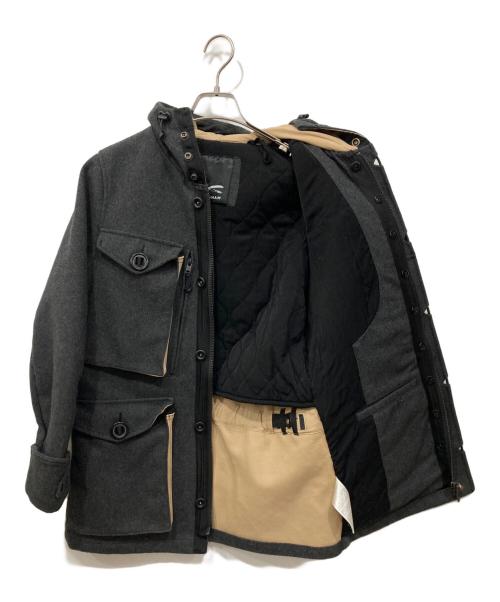 Denham（デンハム）Denham (デンハム) ウール混フーデッドコート グレー サイズ:SMALLの古着・服飾アイテム