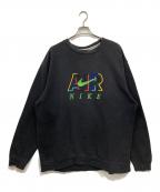 NIKEナイキ）の古着「ロゴ刺繍スウェット」｜ブラック