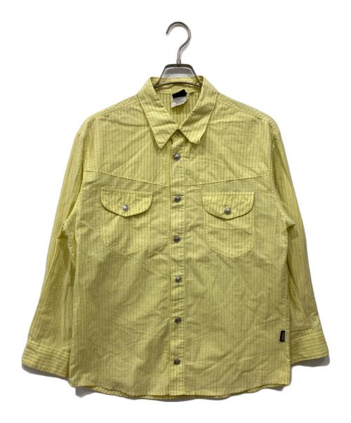VERSACE JEANS COUTURE（ヴェルサーチ ジーンズクチュール）VERSACE JEANS COUTURE (ヴェルサーチ ジーンズクチュール) ストライプシャツ イエロー サイズ:Lの古着・服飾アイテム