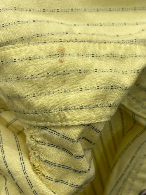 VERSACE JEANS COUTURE（ヴェルサーチ ジーンズクチュール）VERSACE JEANS COUTURE (ヴェルサーチ ジーンズクチュール) ストライプシャツ イエロー サイズ:Lの古着・服飾アイテム