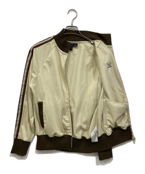 adidas（アディダス）adidas (アディダス) トラックジャケット アイボリー×ブラウン サイズ:105の古着・服飾アイテム