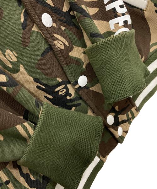 Aape BY A BATHING APE（エーエイプ バイ アベイシングエイプ）Aape BY A BATHING APE (エーエイプ バイ アベイシングエイプ) カモ柄フーデッドスタジャン グリーン サイズ:Sの古着・服飾アイテム