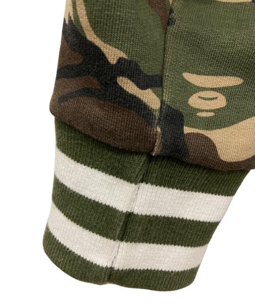 Aape BY A BATHING APE（エーエイプ バイ アベイシングエイプ）Aape BY A BATHING APE (エーエイプ バイ アベイシングエイプ) カモ柄フーデッドスタジャン グリーン サイズ:Sの古着・服飾アイテム