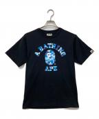 BAPE BY A BATHING APEベイプバイアベイシングエイプ）の古着「プリントTシャツ」｜ブラック