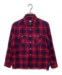 Needles（ニードルズ）の古着「チェックシャツ」｜レッド×パープル