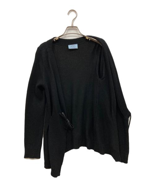 PRADA（プラダ）PRADA (プラダ) カシミヤニットカーディガン ブラック サイズ:38の古着・服飾アイテム