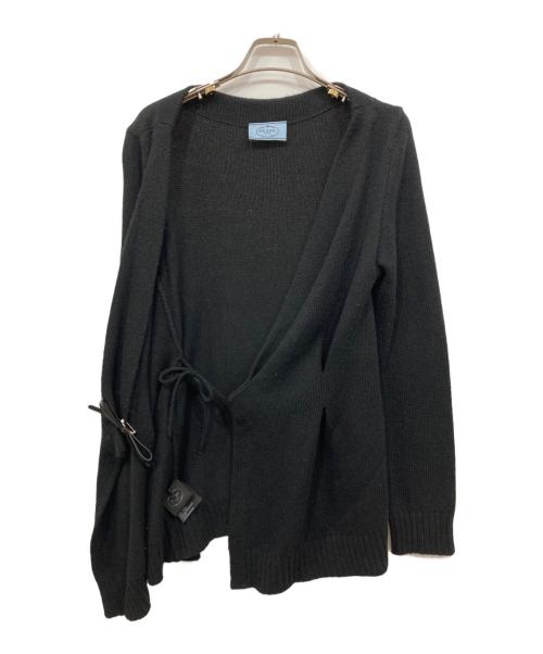PRADA（プラダ）PRADA (プラダ) カシミヤニットカーディガン ブラック サイズ:38の古着・服飾アイテム