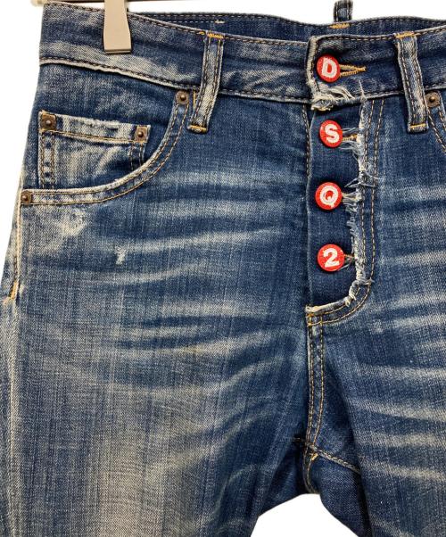 DSQUARED2（ディースクエアード）DSQUARED2 (ディースクエアード) ダメージデニムパンツ インディゴ サイズ:34の古着・服飾アイテム