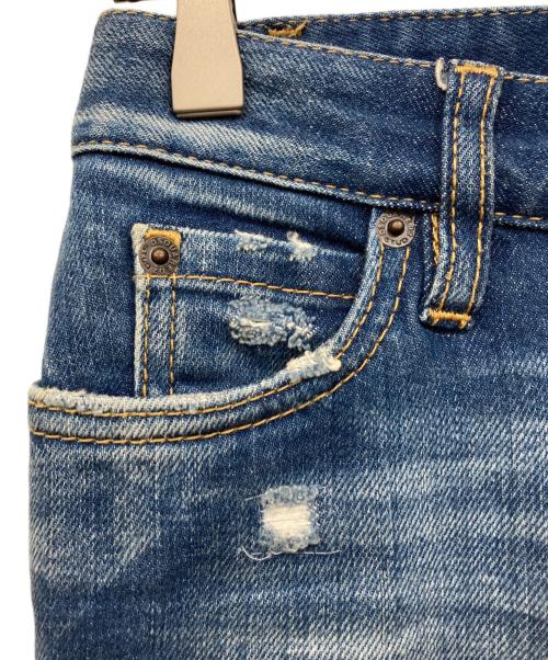 DSQUARED2（ディースクエアード）DSQUARED2 (ディースクエアード) ダメージデニムパンツ インディゴ サイズ:36の古着・服飾アイテム