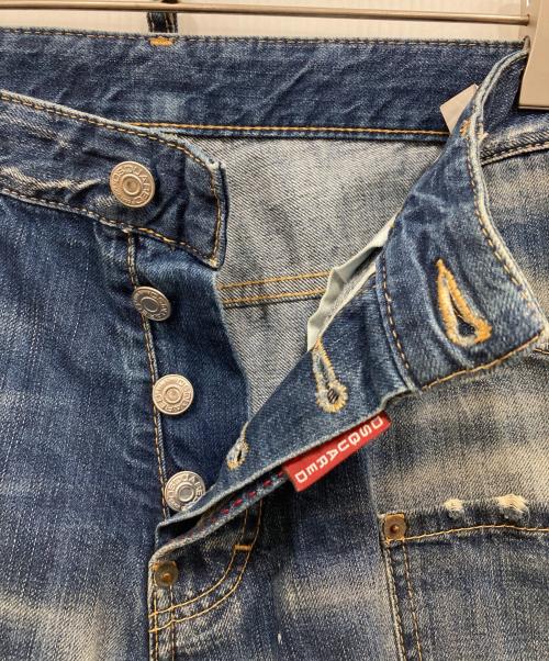 DSQUARED2（ディースクエアード）DSQUARED2 (ディースクエアード) ダメージデニムパンツ インディゴ サイズ:48の古着・服飾アイテム