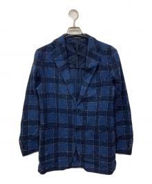 TAGLIATORE（タリアトーレ）の古着「リネン混テーラードジャケット」｜ネイビー