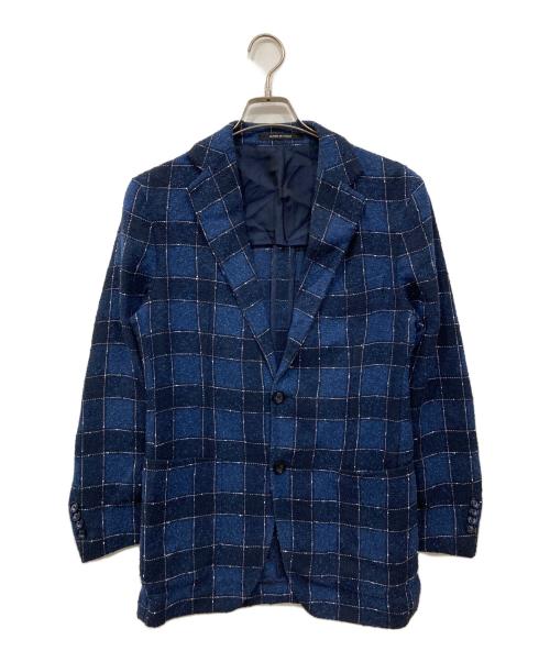 TAGLIATORE（タリアトーレ）TAGLIATORE (タリアトーレ) リネン混テーラードジャケット ネイビー サイズ:-の古着・服飾アイテム